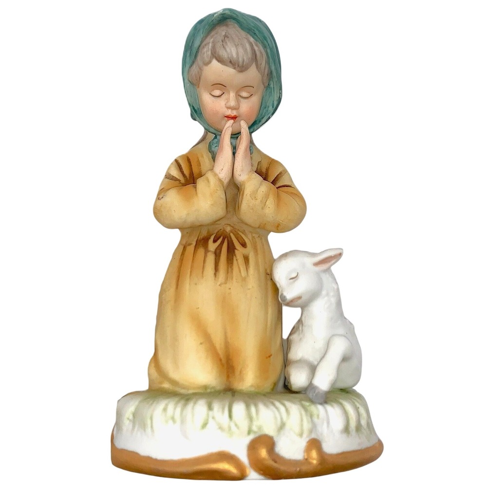 Lefton Child's Nightlight "Now I Lay Me Down to Sleep" Prayer Porcelain '60s Vtg